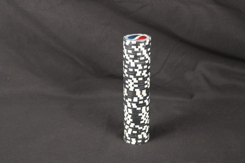 Pepsi Poker Chip Roll Golf Ball Marker Classic Pepsi Logo 50 Roll Black Sides - Picture 2 of 6