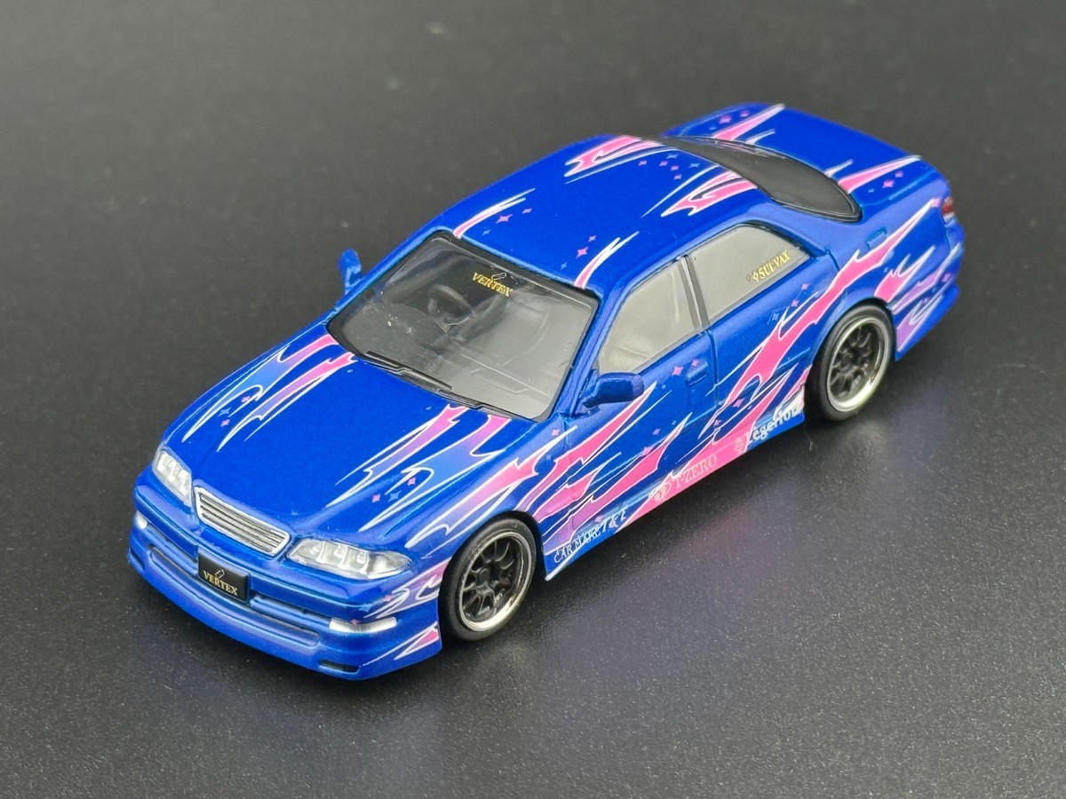 Tarmac Works Vertex Toyota Mark II JZX100 Blue Special Edition 1