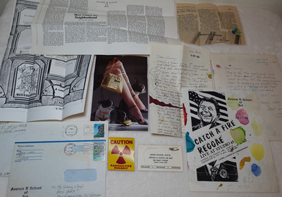 John Evans Avenue B School of Art NYC Rare Mail Art Ink Blots Letters 1983-1988