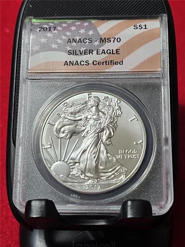 2017 American 1oz .999 Silver Eagle ASE DOLLAR ANACS MS 70              #T3839