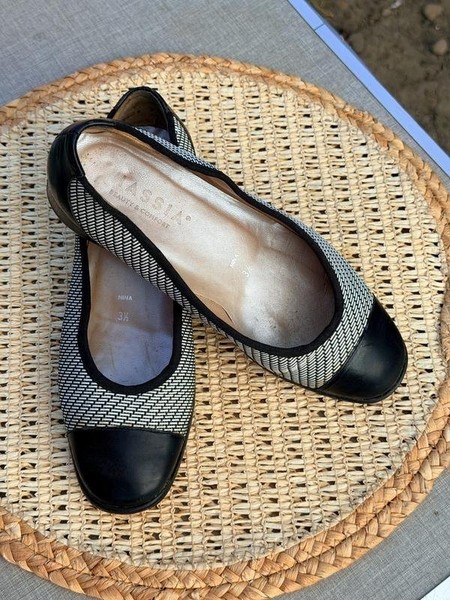 Women HASSIA Heels Black Leather 36.5