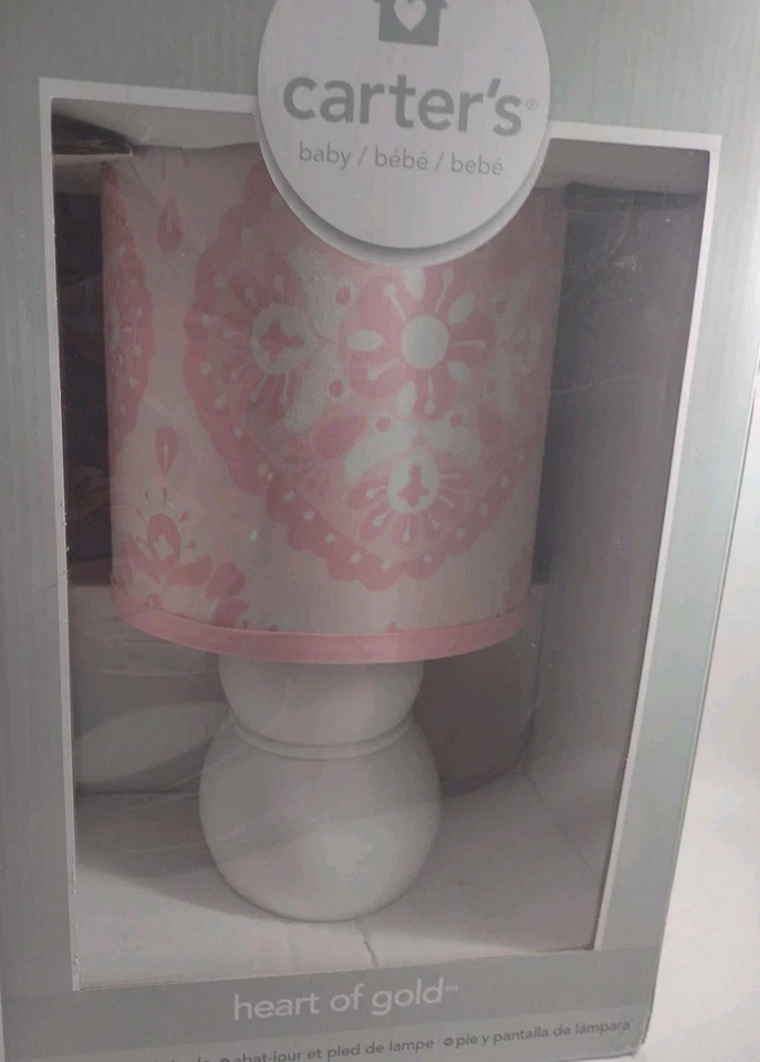 Base de lámpara Carter's Heart of Gold y pantalla de tela 17,75" X 7" Foto 4 de 4