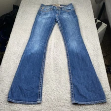 Big Star Maddie Bootcut Jeans Womens 26L (28x33) Blue Denim Western Ranchwear