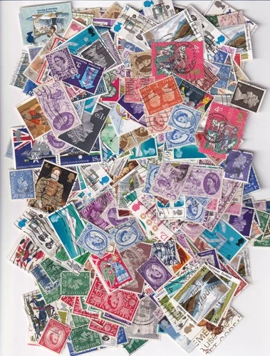 GB Used Mixed GB Stamps 50g Bulk Off Paper - Commemoratives & Definitives