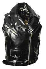 Lederweste aus glänzendem Kunstlack- Leder