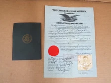 1925 PASSPORT USA Signed Frank Kellogg to ALL COUNTRIES w/Irish Visa & Stamps