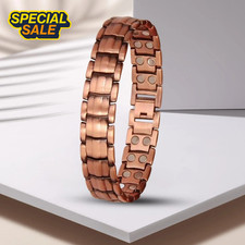 Pure Copper Magnetic Therapy Bracelet for Arthritis Relief Wellness Bangle