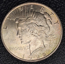 1922-D Denver  Peace Dollar