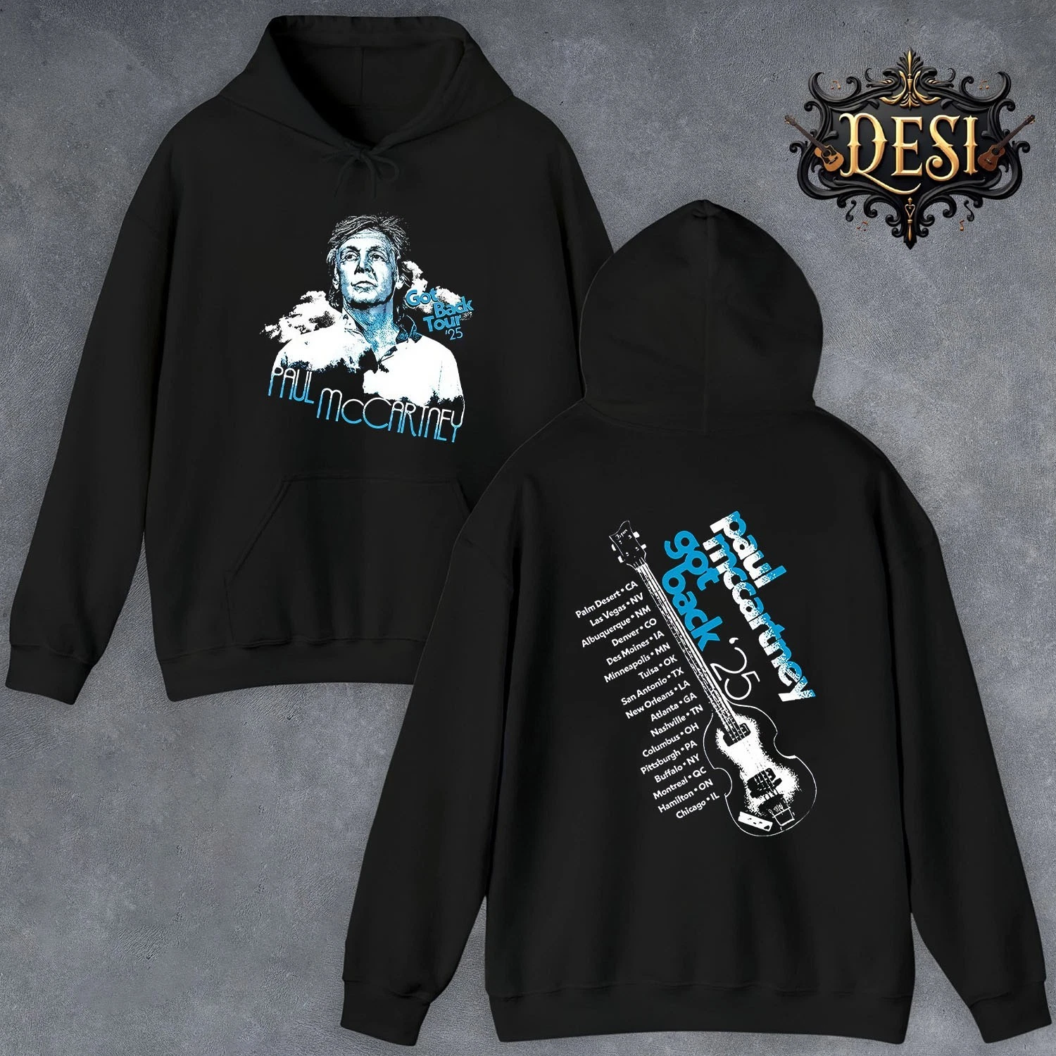 P mccartney Got Back Tour 2025 Inspired Music Concert Hoodie