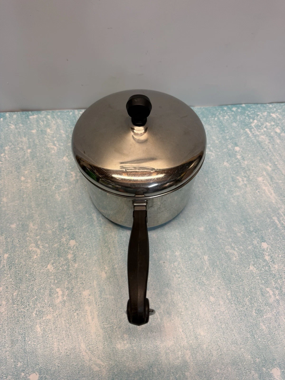 Vintage Faberware J6 Stainless Steel Aluminum Clad 2.5 Qt Sauce Pan W/ Lid