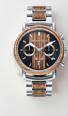 Original Grain Men's Brewmaster 44mm Analog Watch | Alterra Chrono Collection, 