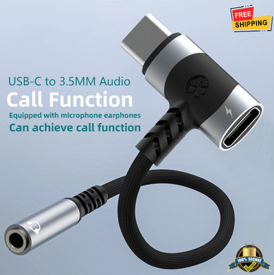 USB C to 3.5mm & Charger Adapter 2-in-1 PD 100W Fast Charging Dongle