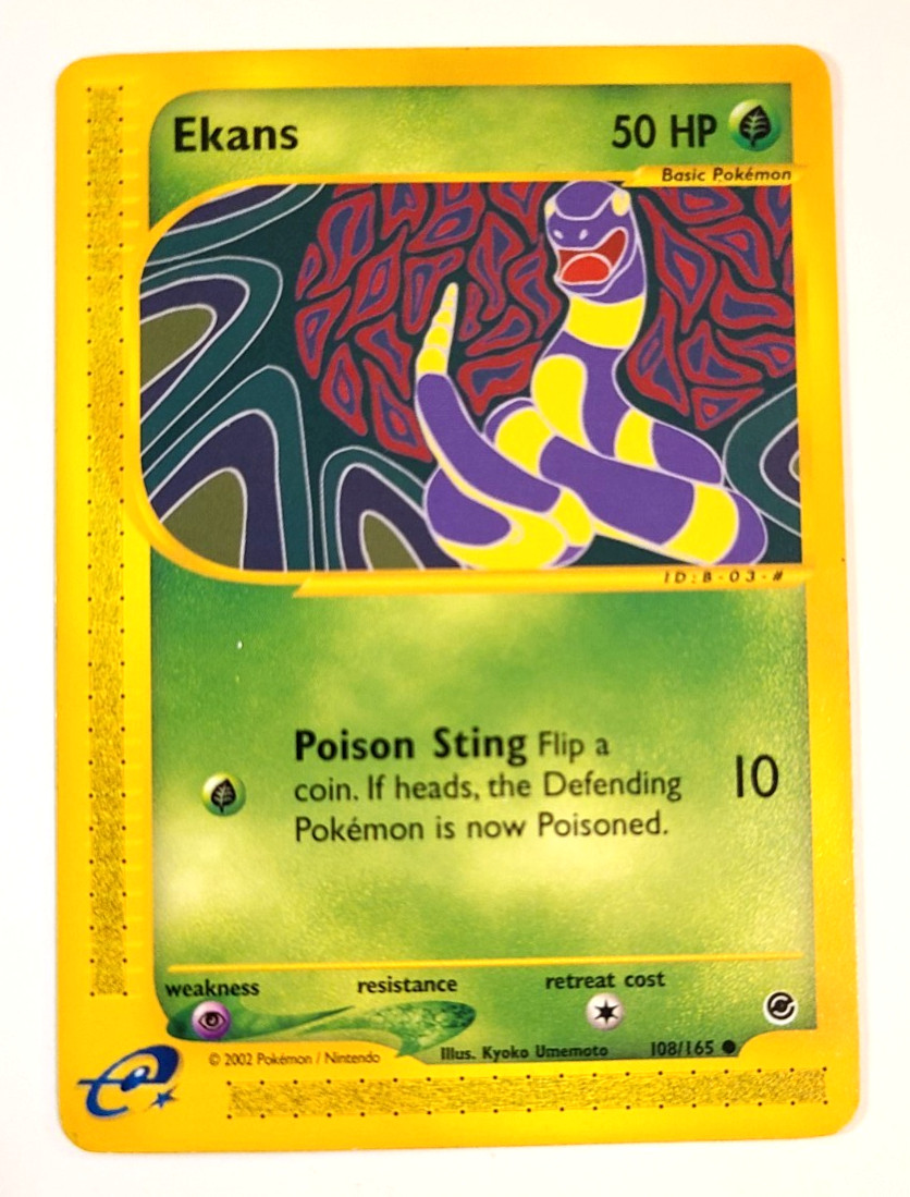 Near Mint - Ekans Expedition - 108/165 - Vintage Wotc era E-Reader Pokemon Card