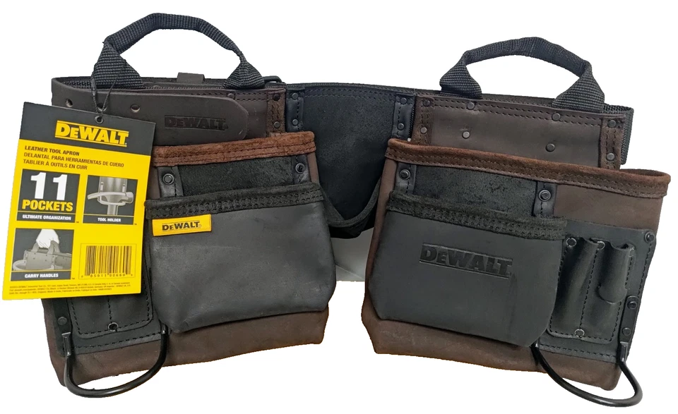 DeWalt DWST550112 Leather Tool Rig Apron 11-Pockets - Image 3 of 4