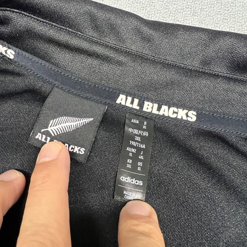 Adidas All Blacks Polo Shirt Mens XL Black Floral Rugby World Cup 2023 France - Picture 4 of 8