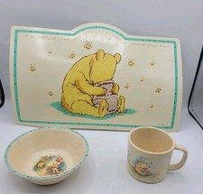 Vintage Winnie the Pooh Kids Plate, Bowl  Mug Set Of 3