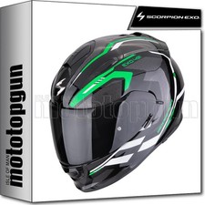 SCORPION CASCO INTEGRALE PER MOTO EXO-491 KRIPTA NERO VERDE BIANCO S
