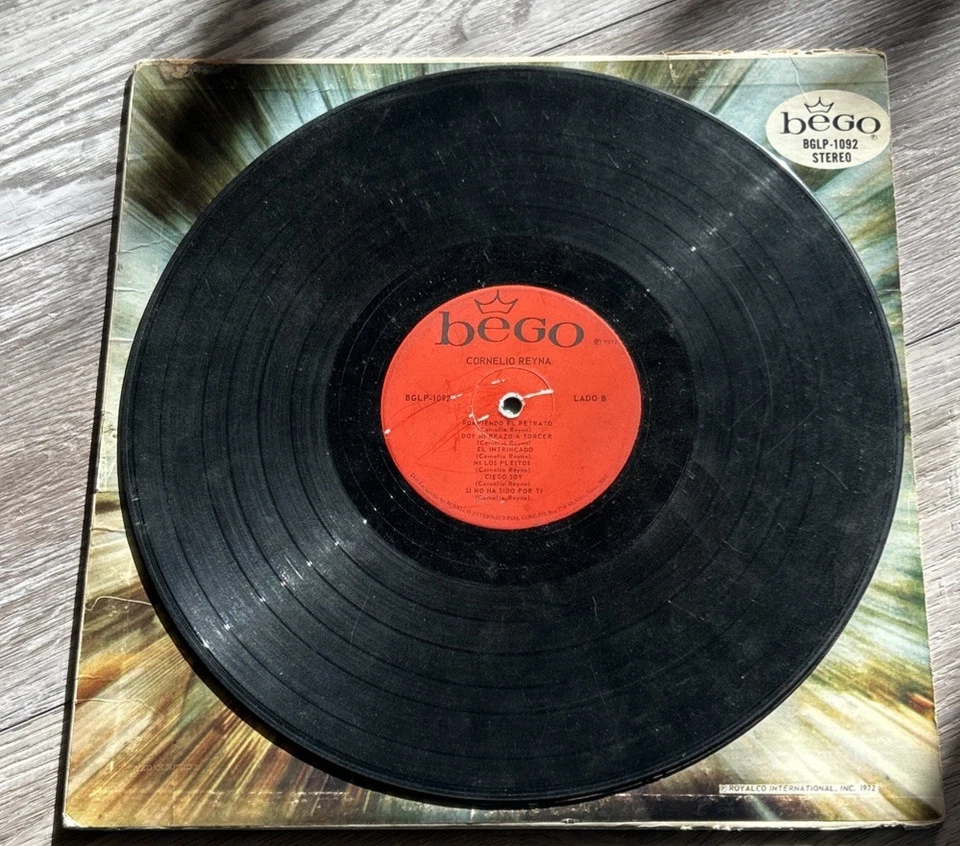 Rare CORNELIO REYNA Vol. IV 1972 Bego #BGLP 1092 Ranchera NORTENO Mexicana LP Foto 3 de 4