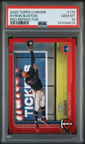 Byron Buxton 2025 Topps Chrome Byron Buxton #172 Red