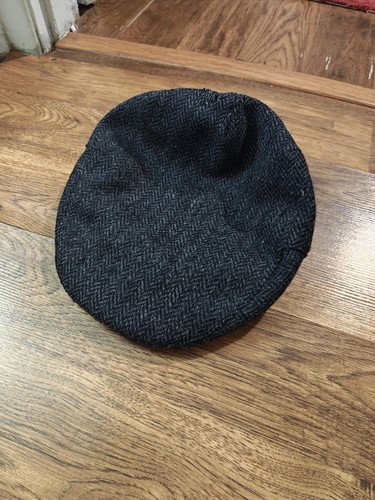 Biddy Murphy Irish Flat Cap Size 7 3/8 John Hanly Wool Herringbone Made Ireland