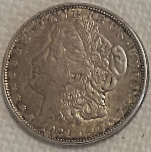 1921 P Morgan this coin has lost some of it's luster but has good definition AU