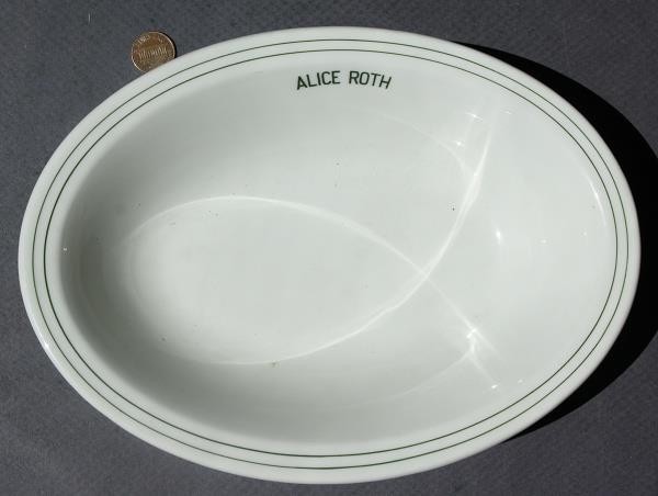 1950s Era Troy Ohio Based Alice Roth Metal Chair Manufacturer China Soup Bowl -