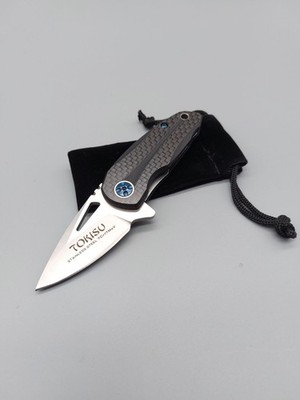 Tokisu Knives Messer Zweihandmesser Mini 7Cr17MoV Stahl Kohelfasergriff