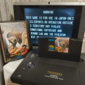 Fatal Fury 3 Garo Densetsu 3 SNK NEO GEO AES Cartridge, Manual Boxed set, Japan