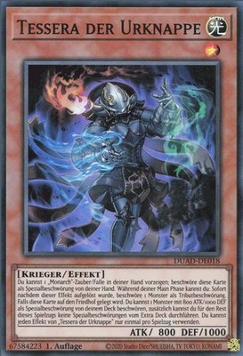 YuGiOh Tessera der Urknappe DUAD-DE018 Super Rare Deutsch Neu 1st
