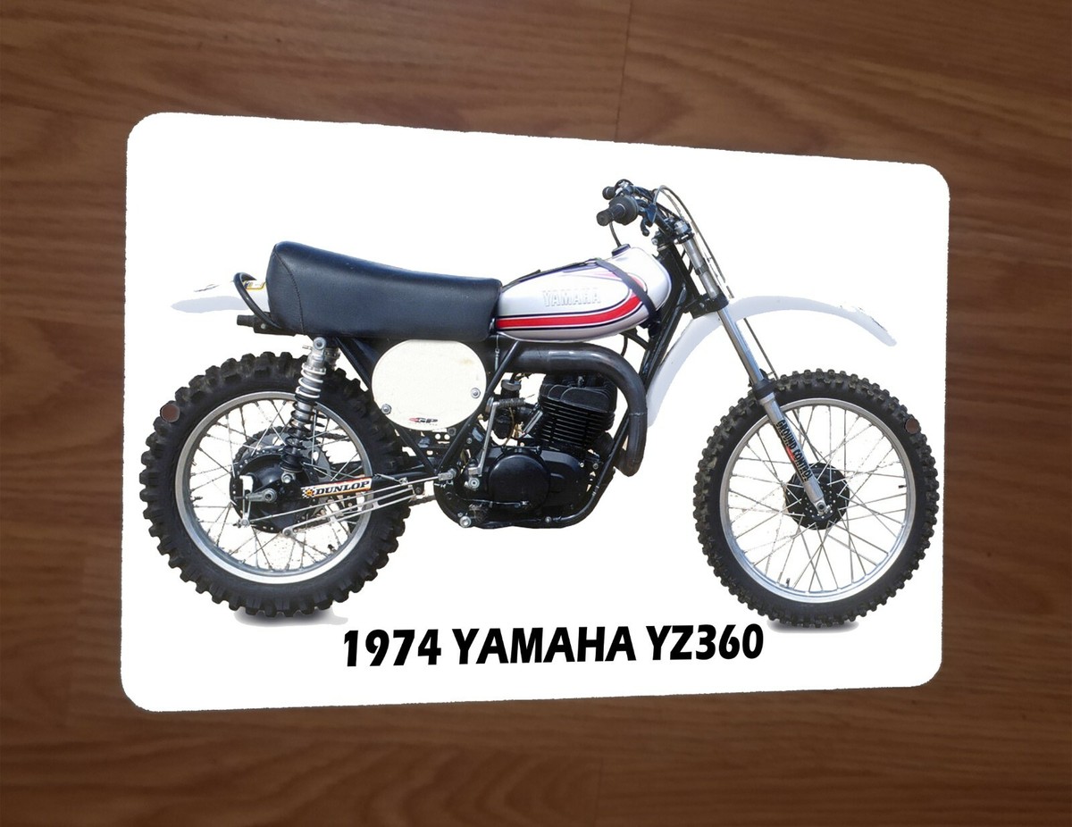 1974 Yamaha YZ360 Motocross Motorcycle Dirt Bike Photo 8x12 Metal