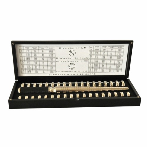 AUGUSTA Ringmaß Set bombiert mit 36 Ringen Ringröße messen Ringgrößenmesser - Bild 11 von 12