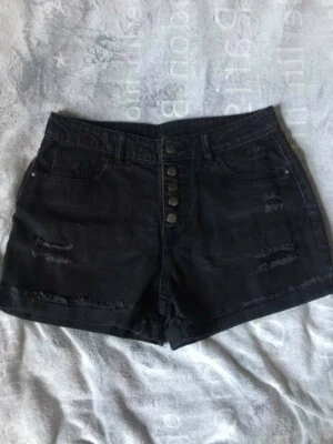 Short en Jean noir Taille M Neuf - Photo 1/2