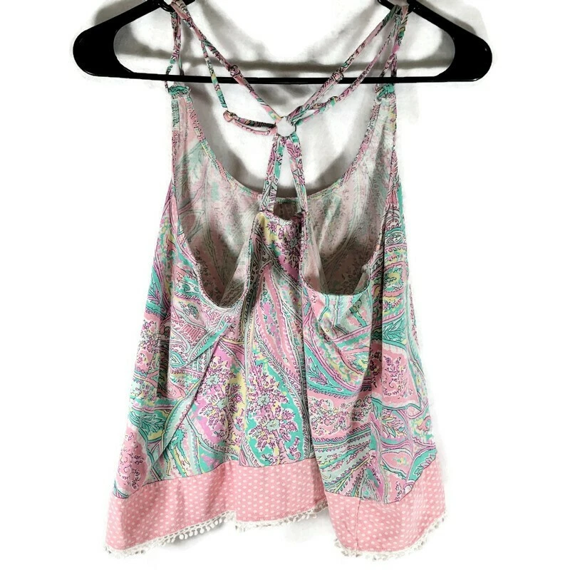 Juicy Couture Black Label Sleep Multicolor Paisley Cami Pajama Top Size Medium - Image 2 of 4