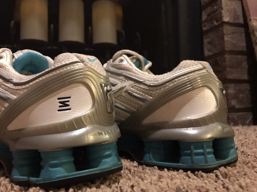 Nike Shox TL4 Womens Size 6.5 Running Shoes White Teal Blue | eBay