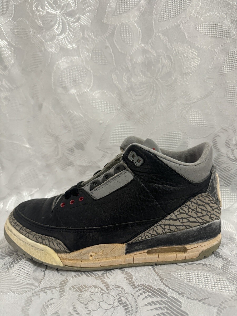 1988 NIKE AIR JORDAN 3 9 BLACK CEMENT GRAY 4366 OG ORIGINAL