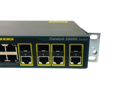 48 Port 1GB Cisco WS-C2960G-48TC-L Gigabit Network Switch w/ 1x PSU | 4x 1G SFP - Picture 5 of 7