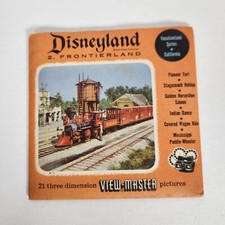 Vintage 1956 Disneyland Viewmaster Frontierland Set of 3 Reels in Envelope