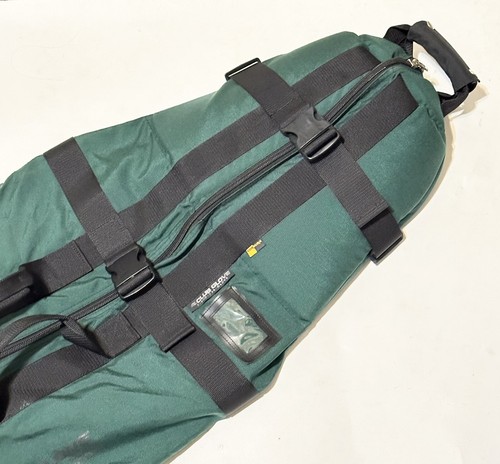 Club Glove Burst Proof Travel Golf Roller Wheeled Bag Green w/ Logo Used - Picture 3 of 7