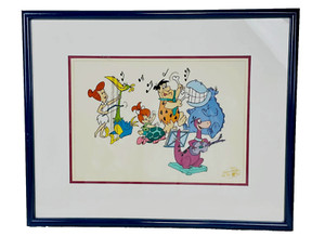 Bedrock ‘N Roll - Hanna Barbers Flintstones Limited Edition Cel 1991