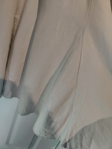 Ellen Tracy Raglan Sleeves Linen Blend Swing Shift Knee Length Dress Beige L NWT - Picture 10 of 16