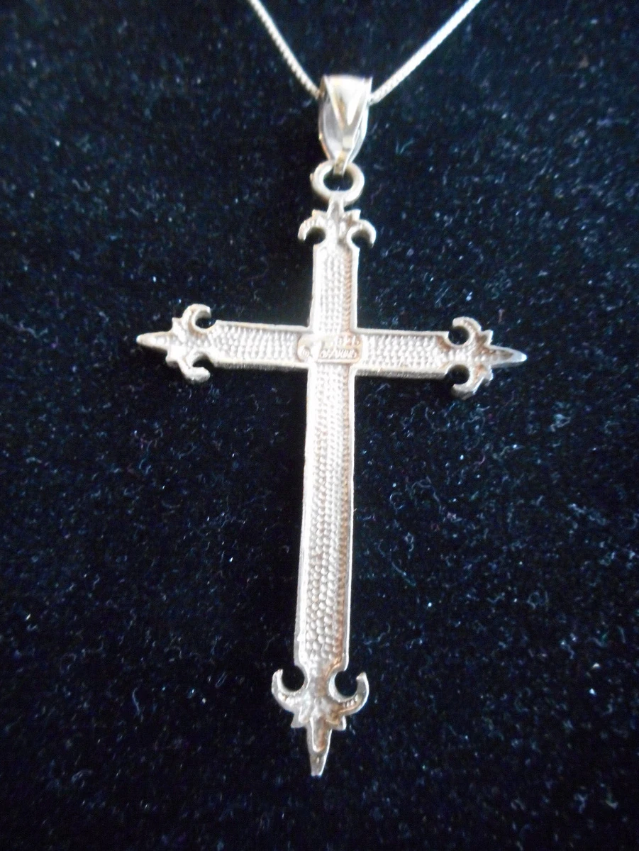 925 Black Pearl Ornate Cross Necklace 925 Sterling Silver | Mens OTHER  0.925 « Strandtraum