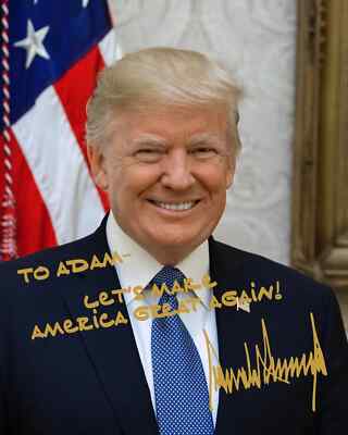 DONALD TRUMP SIGNED REPRINT Photo Magnet Decal Poster Metal Sign