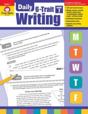 Daily 6-Trait Writing, Grade 7 - Paperback By Evan Moor - GOOD