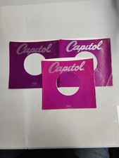 45 RPM 7" RECORD SLEEVES CO. SLEEVE 3 PACK SEE PHOTOS - Capitol SLV117