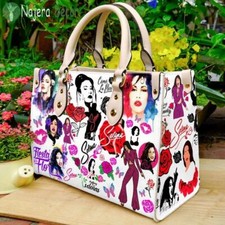 Borsa a mano in pelle personalizzata donna, Selena quintanilla lover borsa a mano in pelle gi