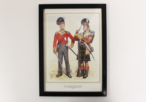 Ein Konvolut 6 British Army Uniform Bilder DIN A4 in passenden schwarzen Rahmen - Bild 6 von 6