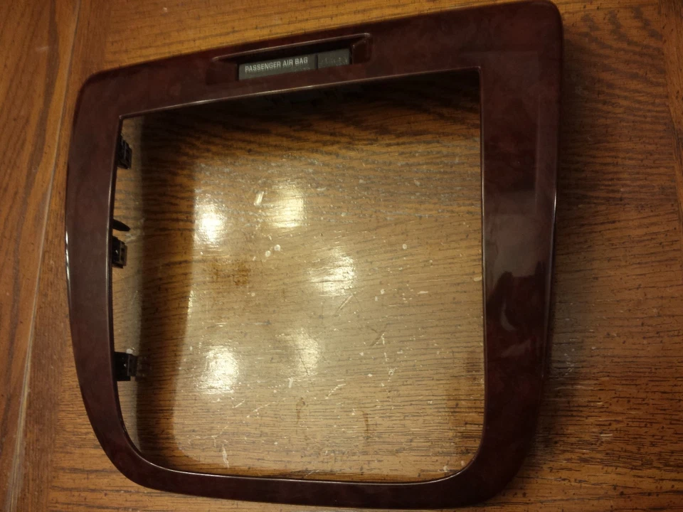 ✅ Chevrolet Impala 2006-2013 tablero central radio embellecedor bisel madera grano OEM 090115C Foto 4 de 4