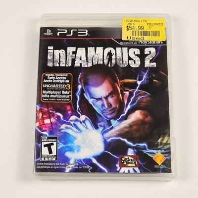 InFamous 2 (Sony PlayStation 3, 2011)  W/Manual CIB COMPLETE PS3