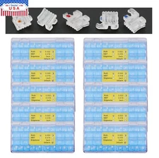 10kit Dental Orthodontic Ceramic Bracket Aesthetic Clear Brace Mini Roth 022 345