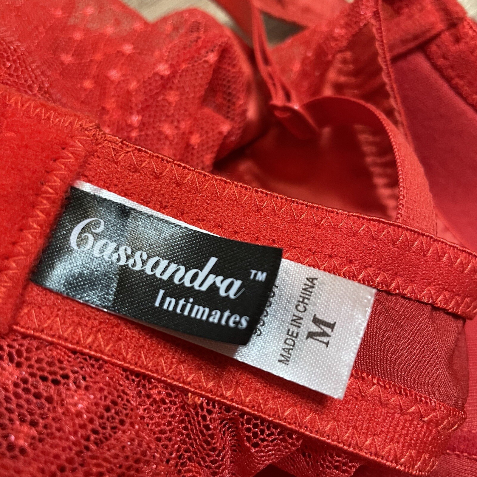 Cassandra Intimates Red Sheer Babydoll Chemise Size Me Gem